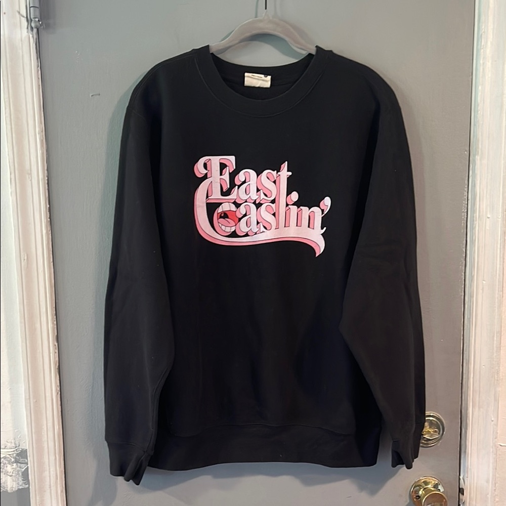 MV Sport ProWeave Black Crewneck‎ Sweatshirt "East Coastin" Size M